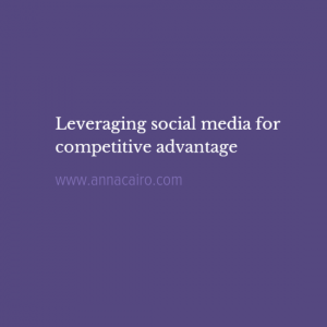 social media and competitive advantage